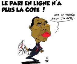 DESSIN : LE PARI EN LIGNE N'A PLUS LA COTE