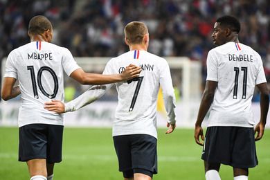 Equipe de France : du dchet mais de belles promesses, le trio Mbapp, Griezmann, Dembl offre de nouvelles solutions