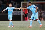 OM : l'incident Valbuena - J. Ayew, pas de quoi fouetter un chat pour Baup et Diawara...
